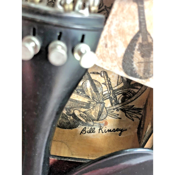 Artist Bill Kinsey "Air On A String" Violin Mixed Media Art Collage Virginia - Picture 3 of 9